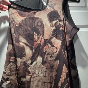 My chemical romance sheer backed black parade tank top